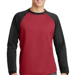 Sport Wick &#174; Raglan Colorblock Fleece Crewneck