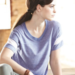 Women's Eco-Jersey Powder Puff V-Neck Tee