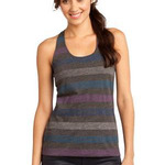 Juniors Reverse Striped Scrunched Back Tank