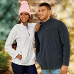 UltraClub&reg; Men's Cool & Dry Full-Zip Micro-Fleece