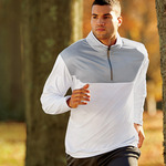 UltraClub&reg; Adult Cool & Dry Sport Color Block 1/4-Zip Pullover