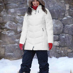 Ladies' Boreal Down Jacket with Faux Fur Trim