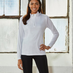 UltraClub&reg; Ladies' Cool & Dry Sport Performance Interlock 1/4-Zip Pullover