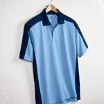 UltraClub&reg; Adult Cool & Dry Stain-Release 2-Tone Performance Polo