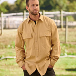 Men's Solid Flannel Shirt