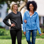 J.America Ladies' Oasis Wash Crisscross V-Neck Fleece