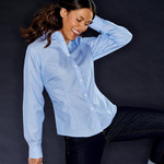 Ladies' Long-Sleeve Non-Iron Feather Stripe