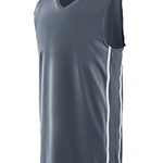 Youth Wicking Polyester Sleeveless Jersey with Mesh Inserts