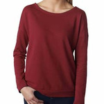 Ladies' French Terry Long-Sleeve Scoop