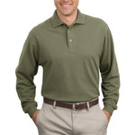 Long Sleeve Pique Knit Polo