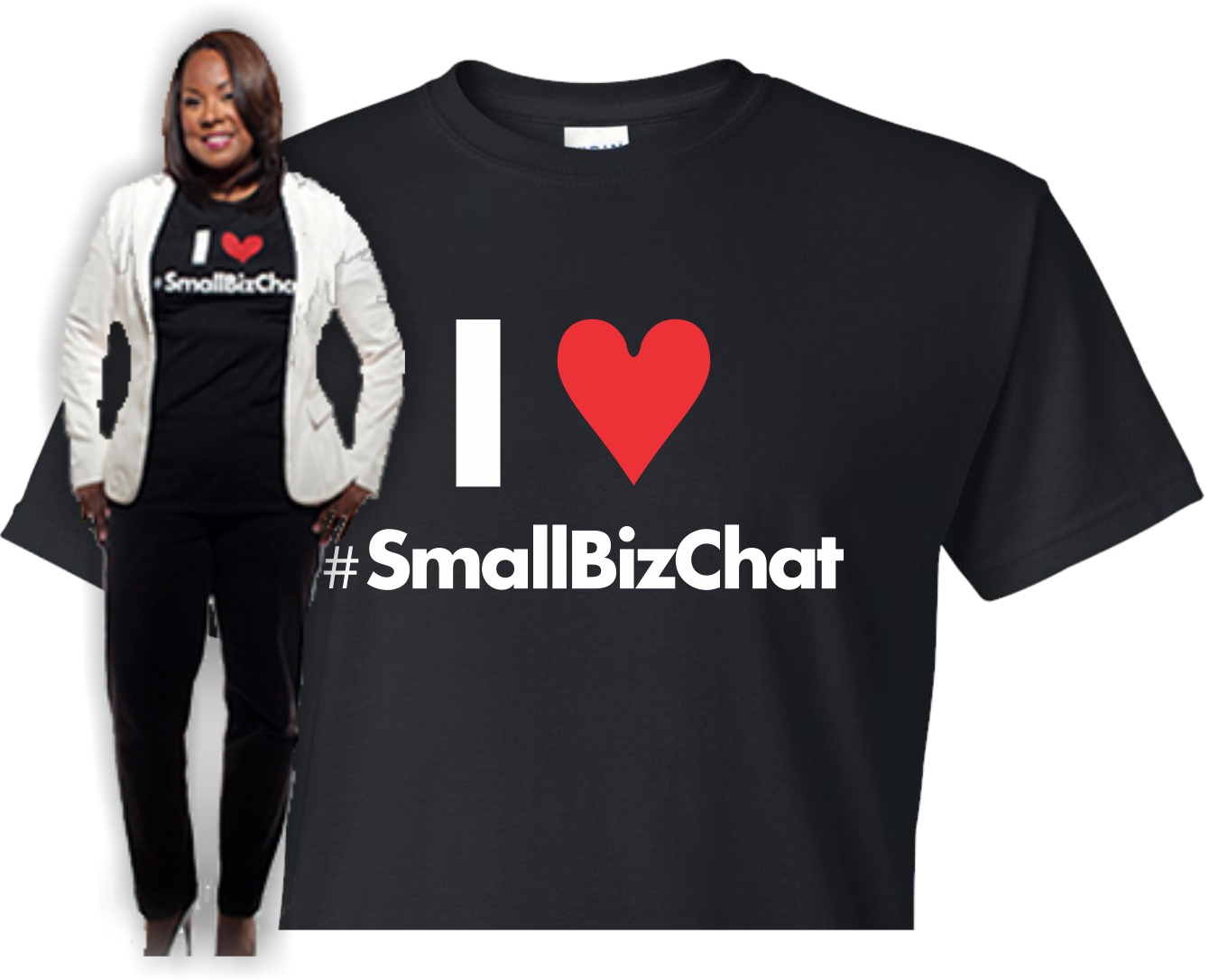 Custom t-shirts, @smallbizlady, embroidery