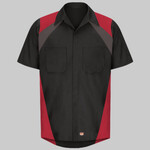 Men's Tri-Color Short Sleeve Shop Shirt