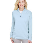 Women's CrownLux Performance® Clubhouse Micro-Stripe Quarter-Zip Pullover
