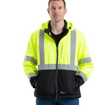Men's Hi-Vis Class 3 Hooded Soft Shell Jacket