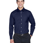 Men's Tall Crown Collection® Solid Stretch Twill Woven Dress Shirt