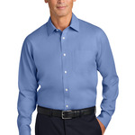 Wrinkle Free Stretch Pinpoint Spread Collar Shirt