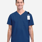 Men's V-Neck 1 Pocket Scrub Top
