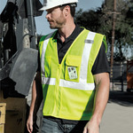 Unisex Clear ID Vest with Zipper Closure