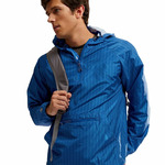 Men's Range Hooded Packable Quarter-Zip Jacket