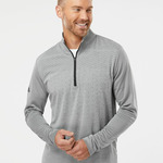 Men's Ultimate365 Heather Block Print Quarter-Zip Pullover